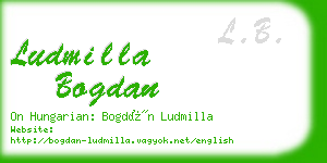 ludmilla bogdan business card